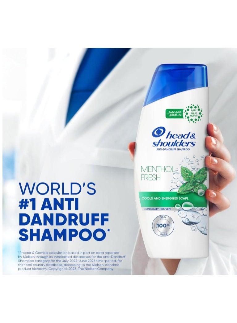 Head & Shoulders Menthol Refresh Anti-Dandruff Shampoo for a Cool and Energized Scalp, 1L - Packaging May Vary - Image 2